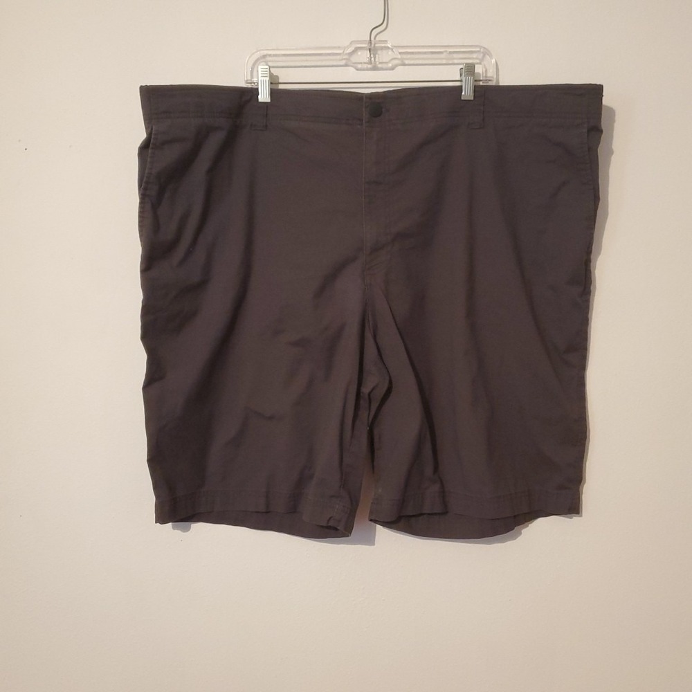 Shorts True Nation Flex Mens Size 52 Drk Gray Chino Flat Front
